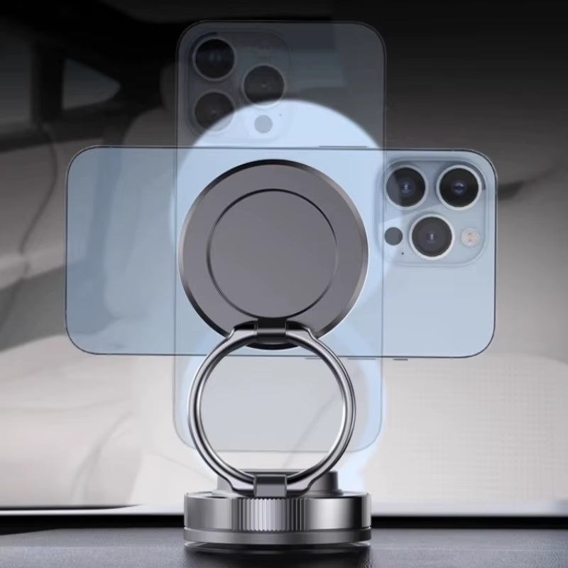Car Mount Vacuum Magnetic Phone Holder 360° Adjustable Foldable Strong Suction Stand for GPS Phone Auto Dashboard Phone Support
