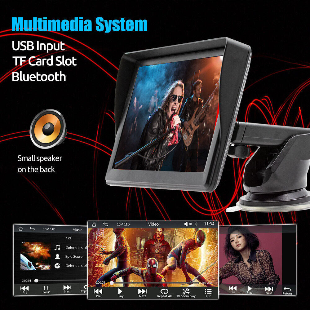 For Apple Carplay Android Auto Bluetooth Head Unit 7" Portable Car Stereo Radio