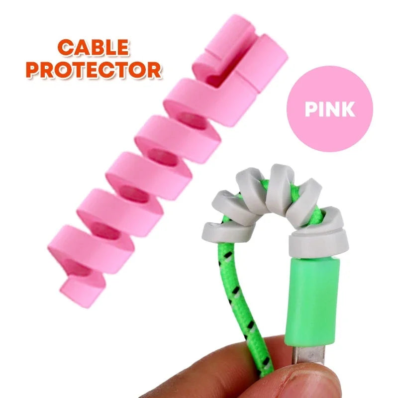 【Fast Delivery】1Pc Spiral Cable Cord Protector Cable Winder Earphone Cable Protector Charger Cable Wire Protector Cover