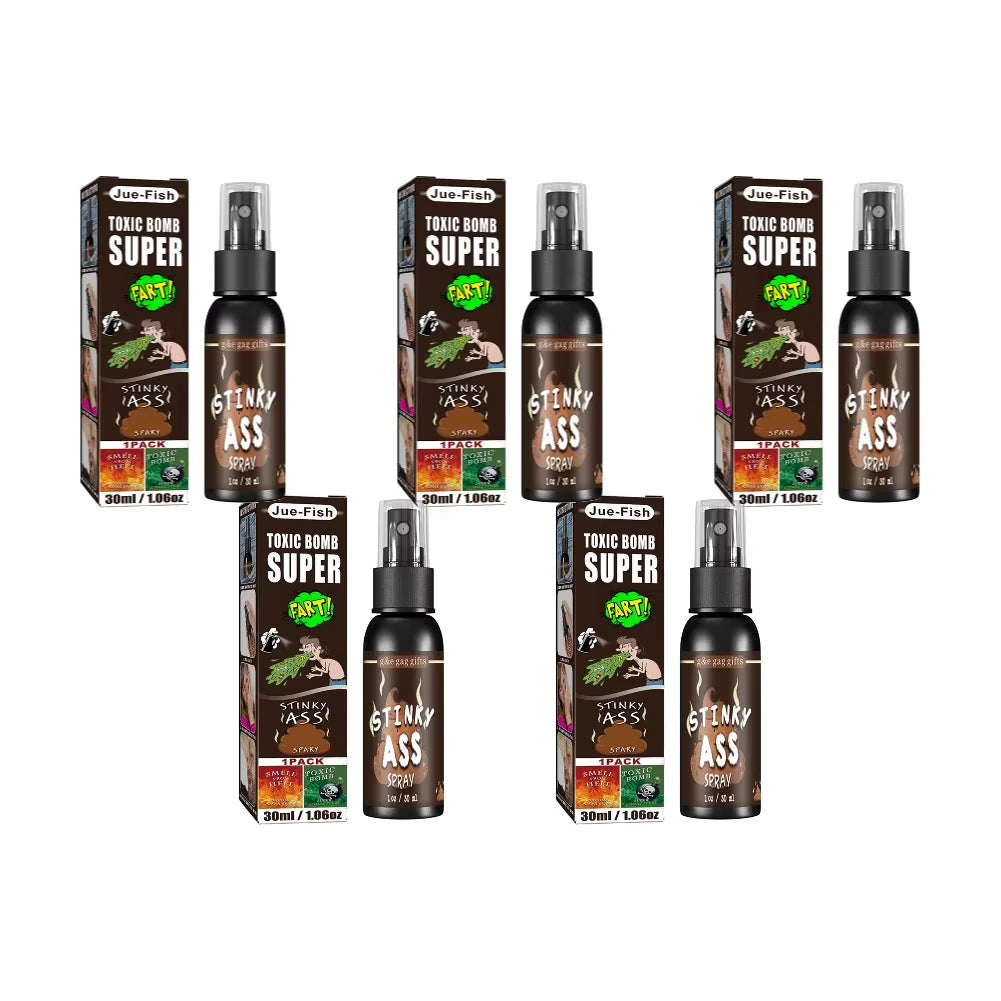6Pcs-1Pcs 30Ml Halloween Props Liquid Fart Spray Non Toxic Stink Bomb Ass-Smelly Stinky Gas Prank Toy Joke Party Supplies