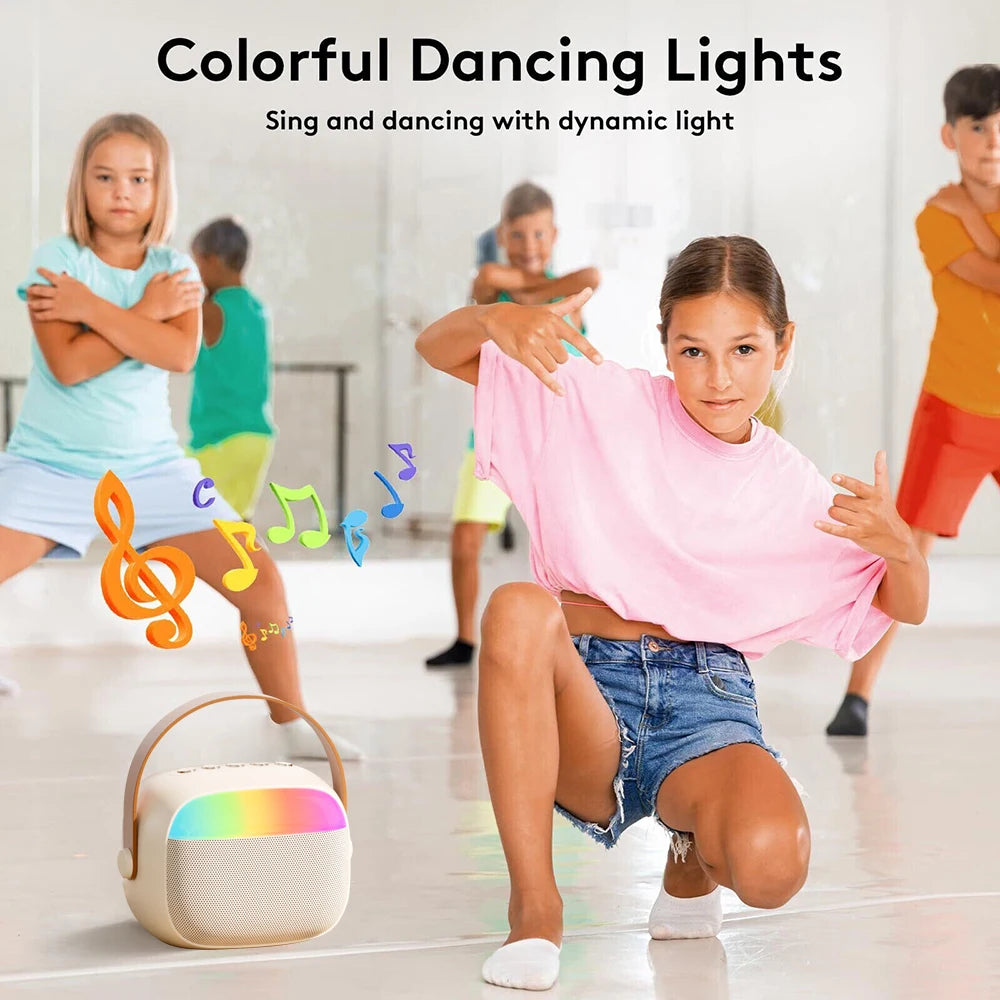 Mini Karaoke Machine for Adults and Kids, Portable Bluetooth Speaker with 2 Wireless Microphone,Karaoke Gifts for Birthday