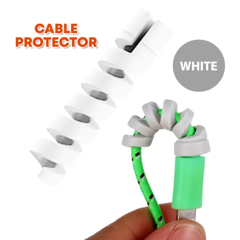 【Fast Delivery】1Pc Spiral Cable Cord Protector Cable Winder Earphone Cable Protector Charger Cable Wire Protector Cover