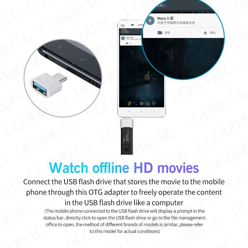 OTG Type C to Usb Adapter 2.0 Micro Usb Phone Adapter Usbc Smartphone Laptops to Usb Mouse Gamepad Flash Disk Otg Plug