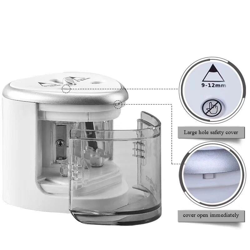 Manual Electric Auto Plastic Pencil Sharpener Candy Color Standard Pencil Cutting Machine Student School Office Stationery