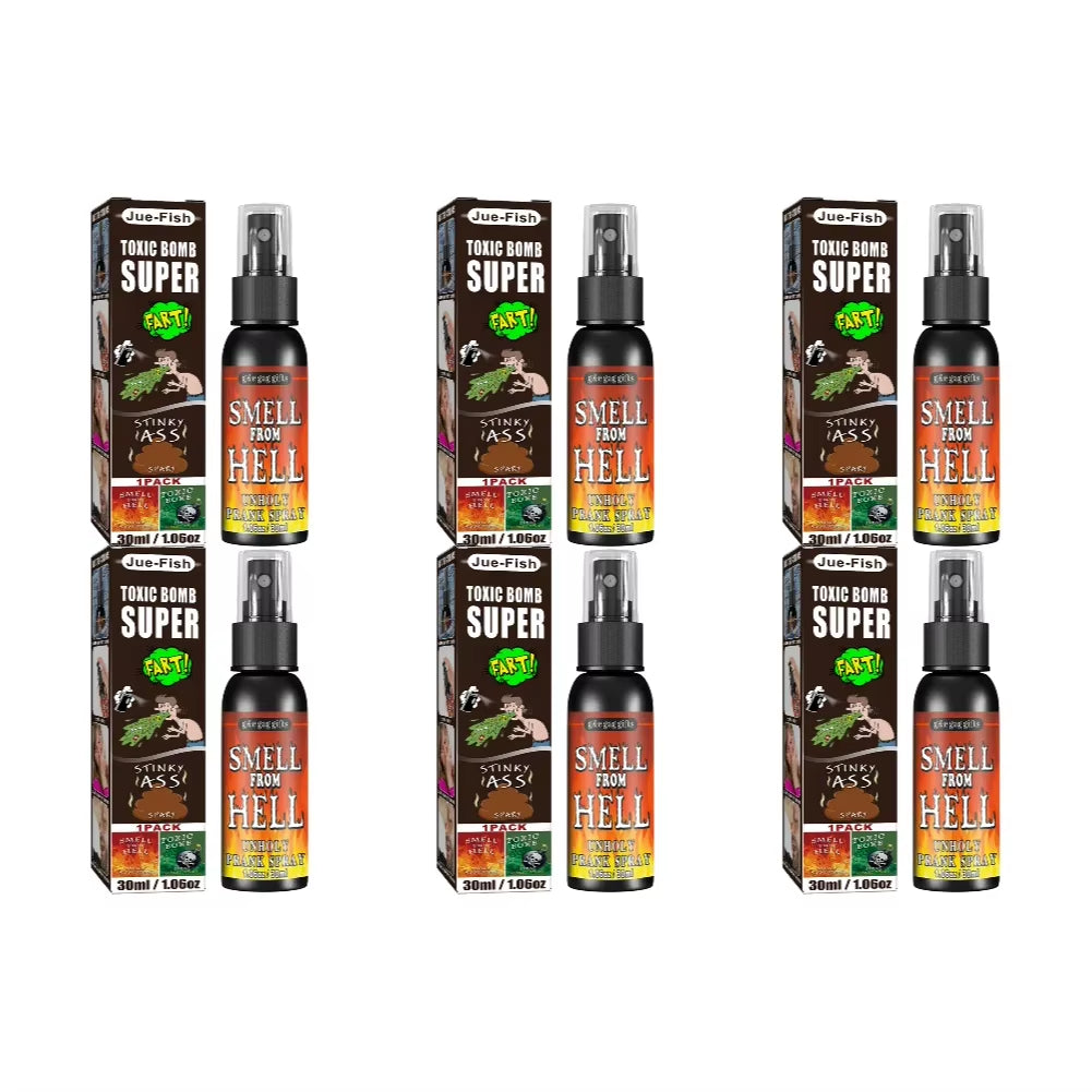 6Pcs-1Pcs 30Ml Halloween Props Liquid Fart Spray Non Toxic Stink Bomb Ass-Smelly Stinky Gas Prank Toy Joke Party Supplies