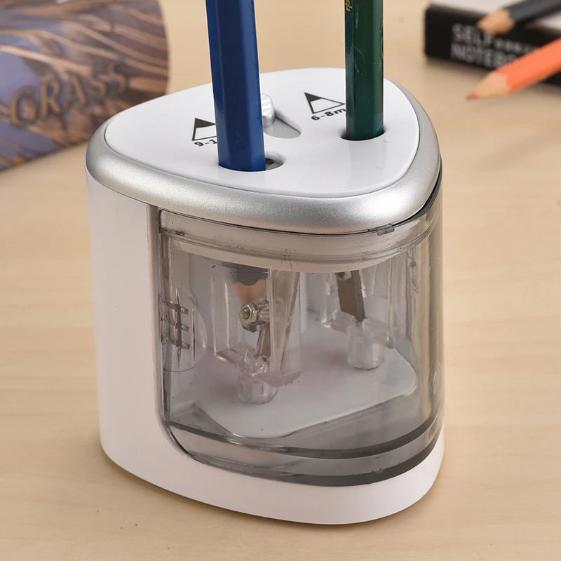 Manual Electric Auto Plastic Pencil Sharpener Candy Color Standard Pencil Cutting Machine Student School Office Stationery