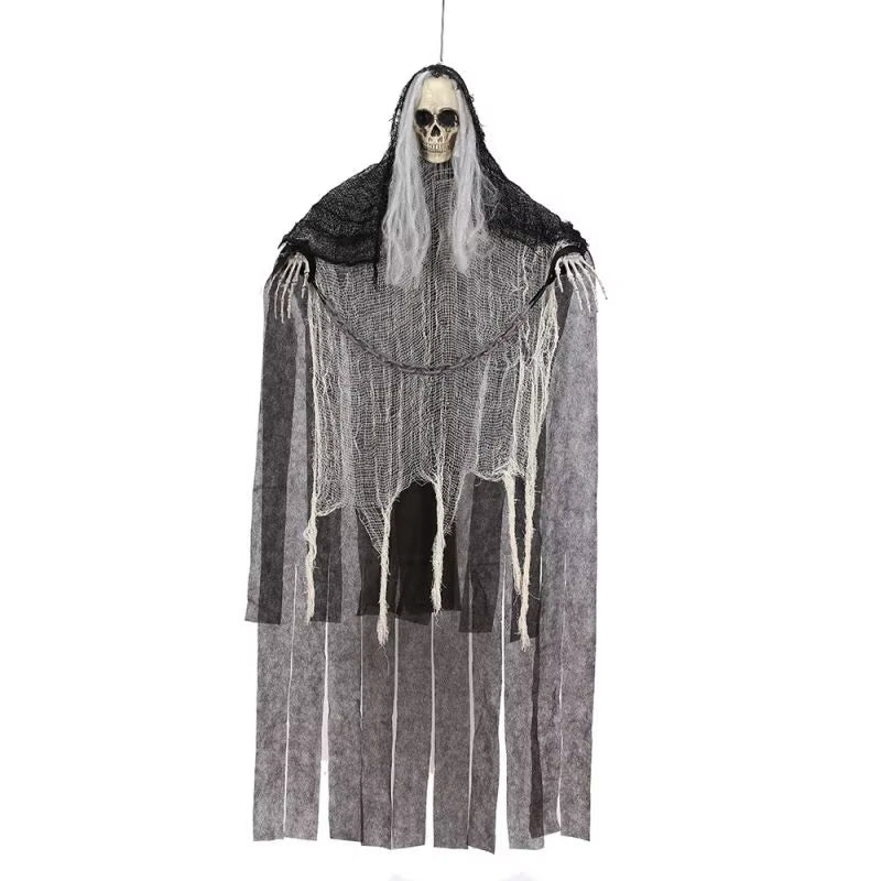 Hanging Halloween Skeletonghosts Decorations Grim Reapers for Halloween Outdoor Halloween Sound Control Light up Ghost