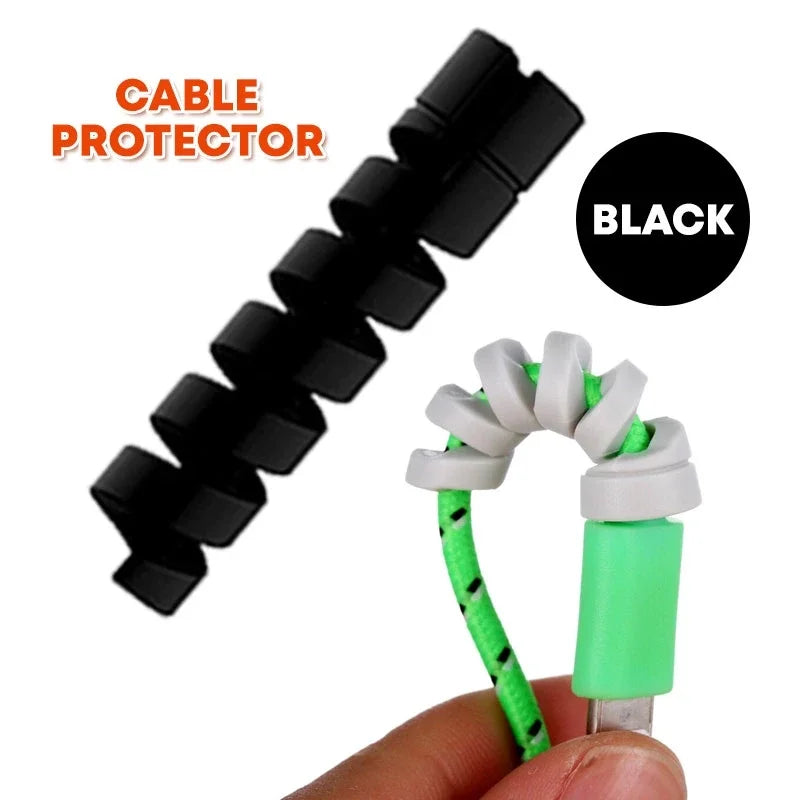 【Fast Delivery】1Pc Spiral Cable Cord Protector Cable Winder Earphone Cable Protector Charger Cable Wire Protector Cover