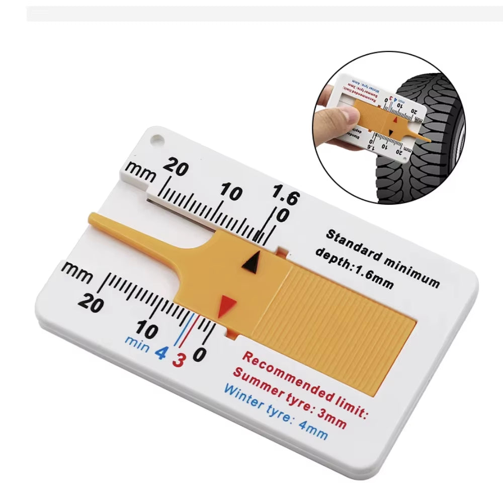 0-20Mm Auto Car Tyre Tread Depthometer Depth Indicator Gauge Gage Motorcycle Trailer Van Wheel Measure Tool Measrement Supplies