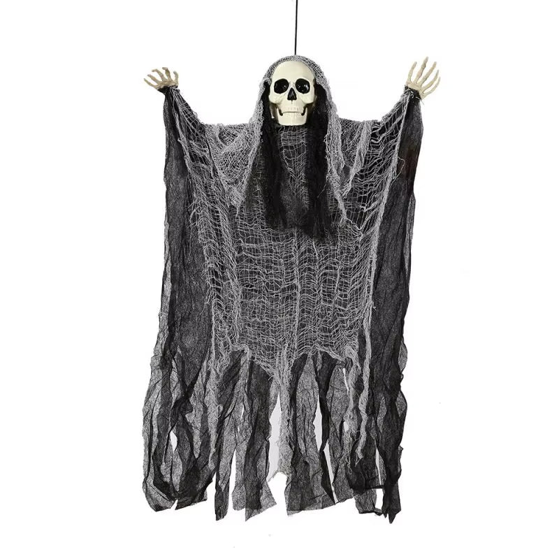 Hanging Halloween Skeletonghosts Decorations Grim Reapers for Halloween Outdoor Halloween Sound Control Light up Ghost