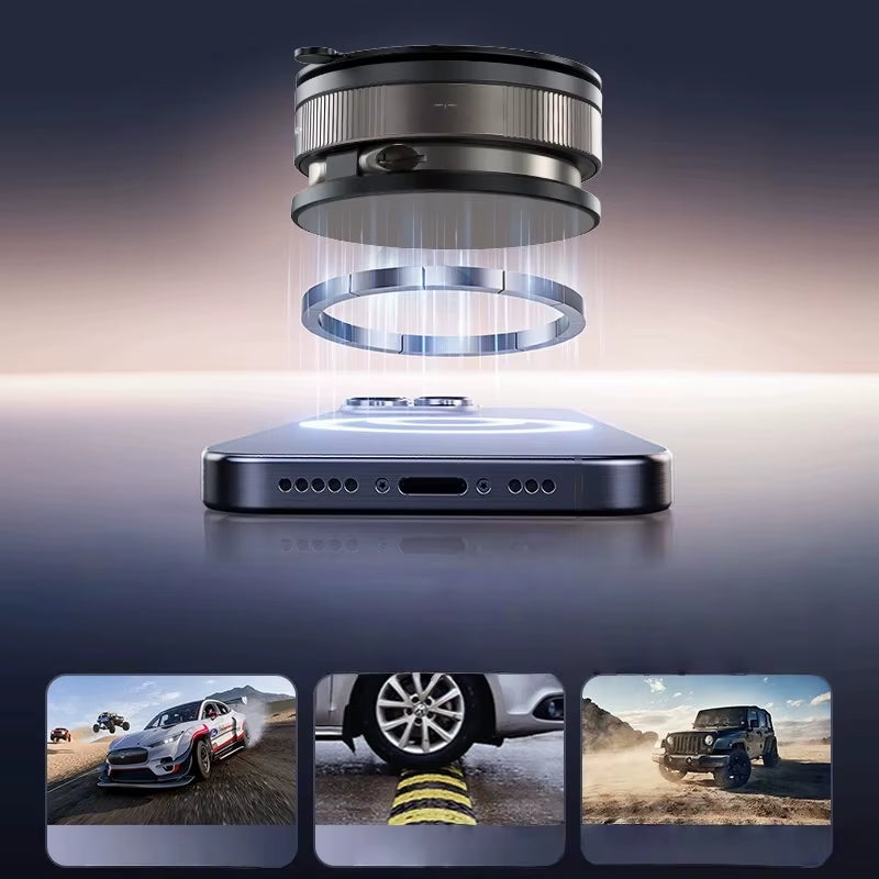 Car Mount Vacuum Magnetic Phone Holder 360° Adjustable Foldable Strong Suction Stand for GPS Phone Auto Dashboard Phone Support