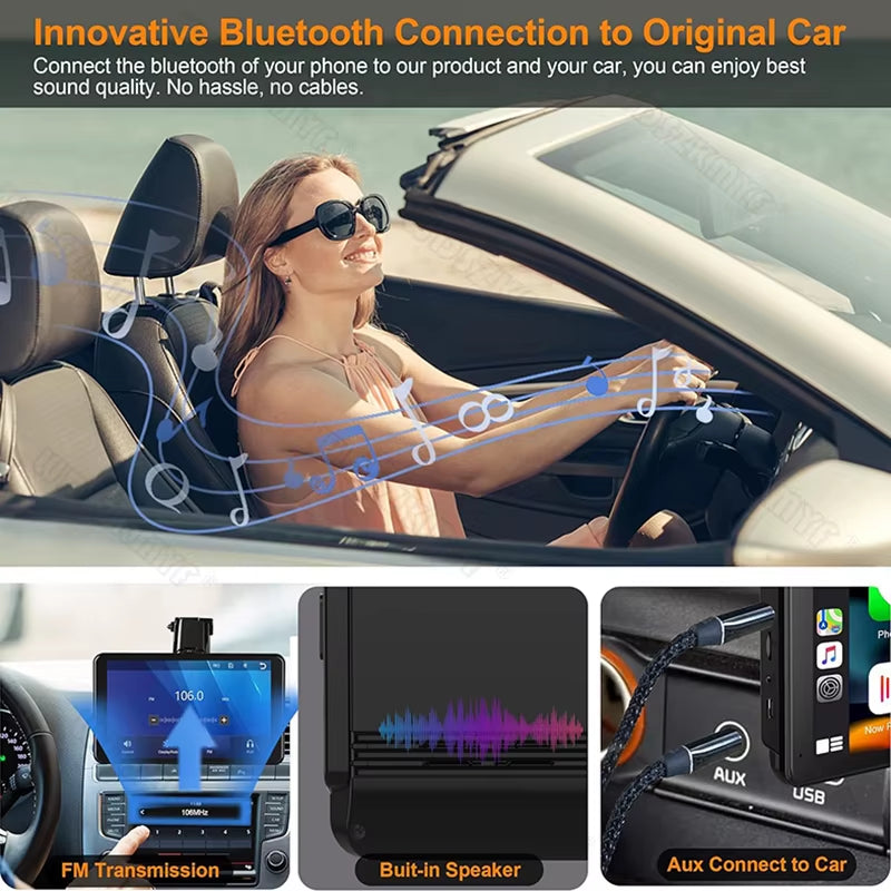 7Inch Universal Car Radio Automotive Multimedia Video Player Wireless Carplay Android Auto Touch Screen BT AUX Smart Car Systems