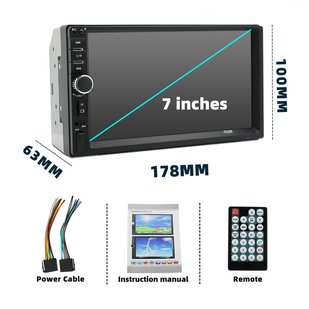 7" Car Radio 2 DIN GPS FM RDS Head Unit Stereo Camera MP5/FM/WMA/AUX