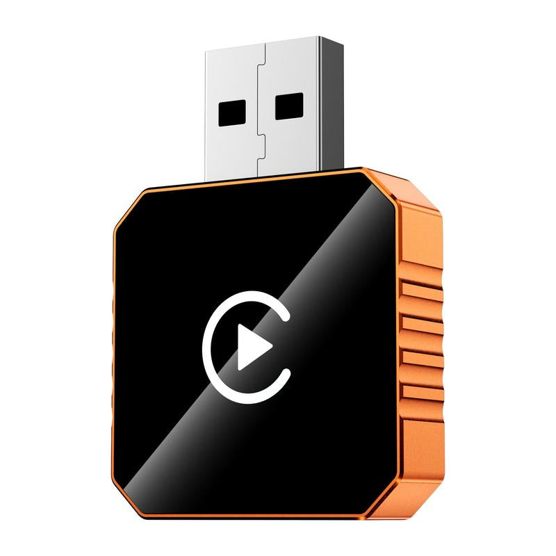 【Yurnlv】X New 2026 Carplay Wireless Carplay Adapter for Iphone/Android, Orange, Fast Connection, No Delay, Hands-Free Calls, Wireless Adapter, Electronic Charger, Carplay Adapter