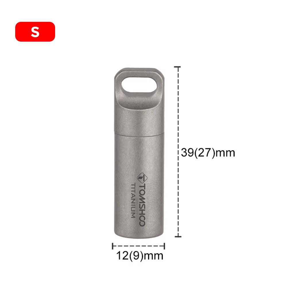 Titanium Mini Sealed Waterproof Storage Pill Box Perfume Case Pendants EDC Tools Eco-Friendly Home Outdoor Pill Box