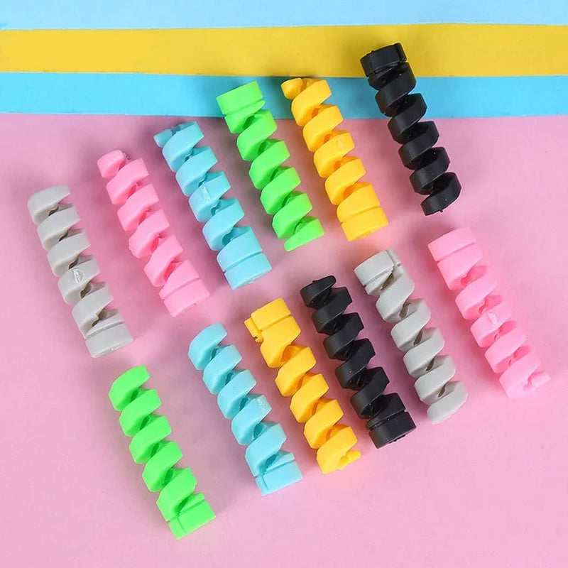 【Fast Delivery】1Pc Spiral Cable Cord Protector Cable Winder Earphone Cable Protector Charger Cable Wire Protector Cover