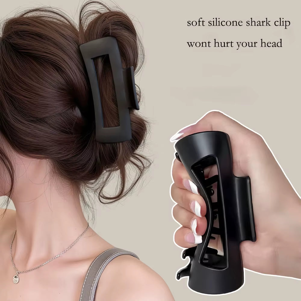 Safe Soft Silicone Shark Clip anti Collision Protection for the Back of the Head anti Fall Women'S Hair Claw Clip Headwear