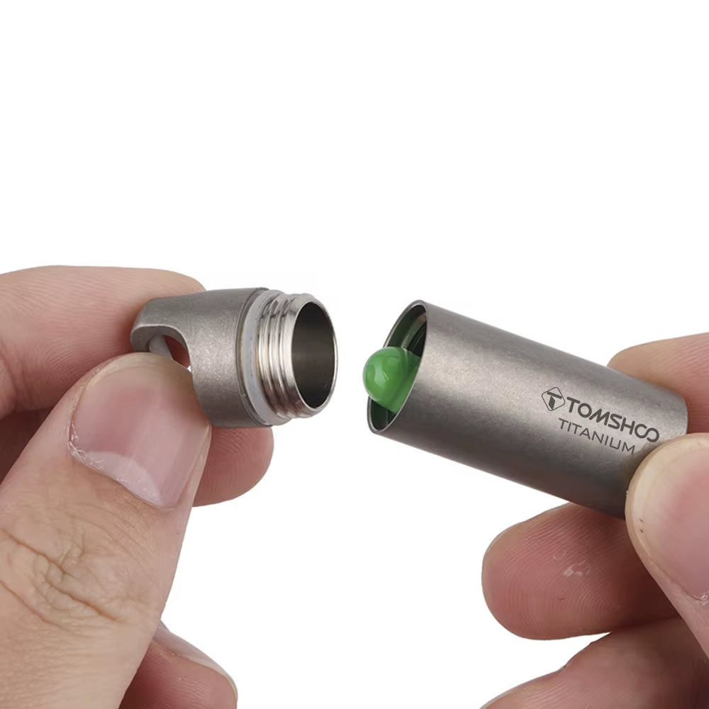 Titanium Mini Sealed Waterproof Storage Pill Box Perfume Case Pendants EDC Tools Eco-Friendly Home Outdoor Pill Box