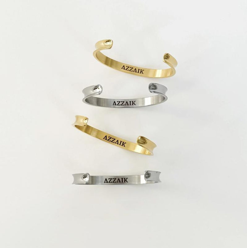 Hair Tie Holder Cuff 18K PVD Gold Stainless Steel Adjustable Bangle Waterproof Tarnish-Free Versatile Wear for Any Occasion