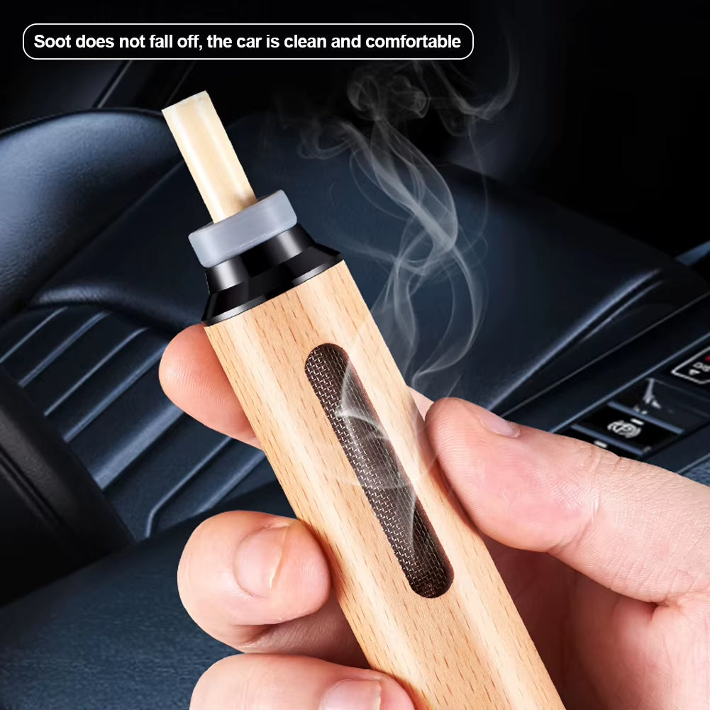 Portable Car Anti-Ash Ashtray Mini Ashtray anti Soot-Flying Cigarette Cover Anti-Ash Luxury Wood Cigarette Holder Auto Ashtray