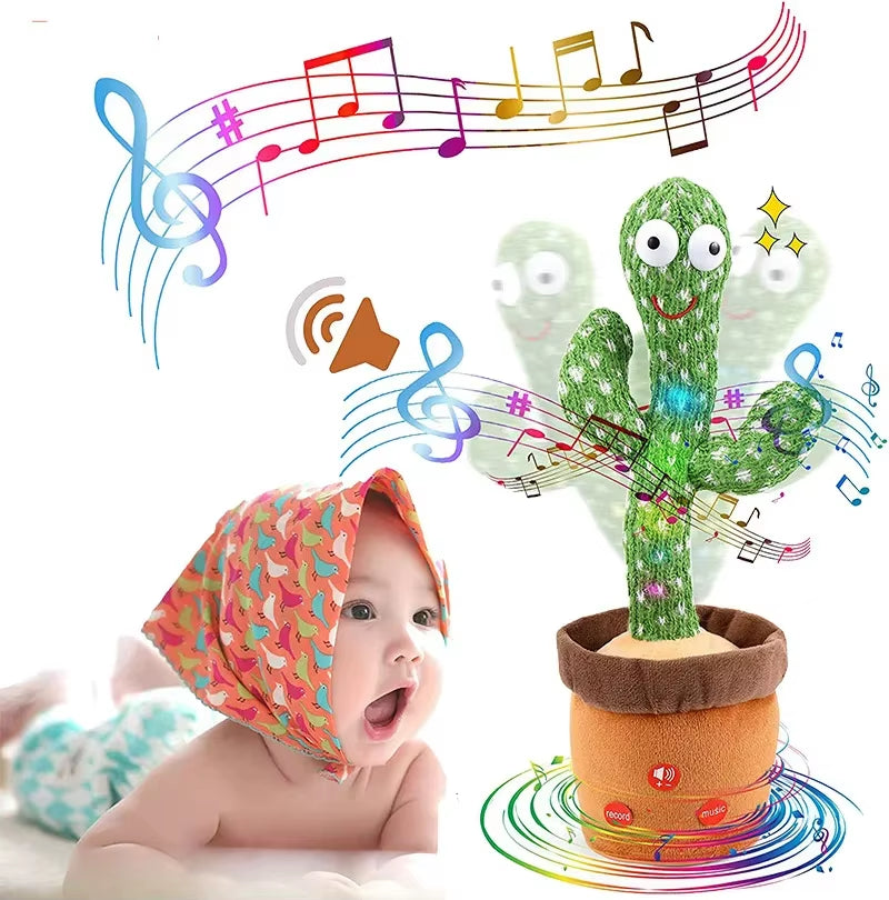 1Pc Dancing Cactus Toy,Repeat Talking ,Song Speaker Wriggle Dancing Sing Talk, Plushie Stuffed ,Interaction and Decoration