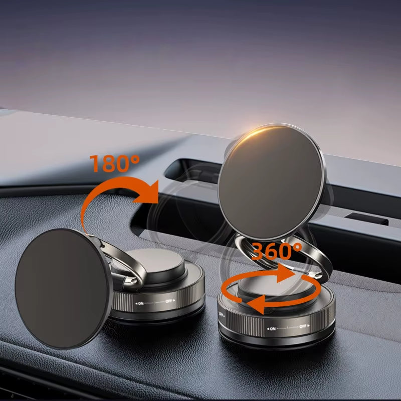 Car Mount Vacuum Magnetic Phone Holder 360° Adjustable Foldable Strong Suction Stand for GPS Phone Auto Dashboard Phone Support