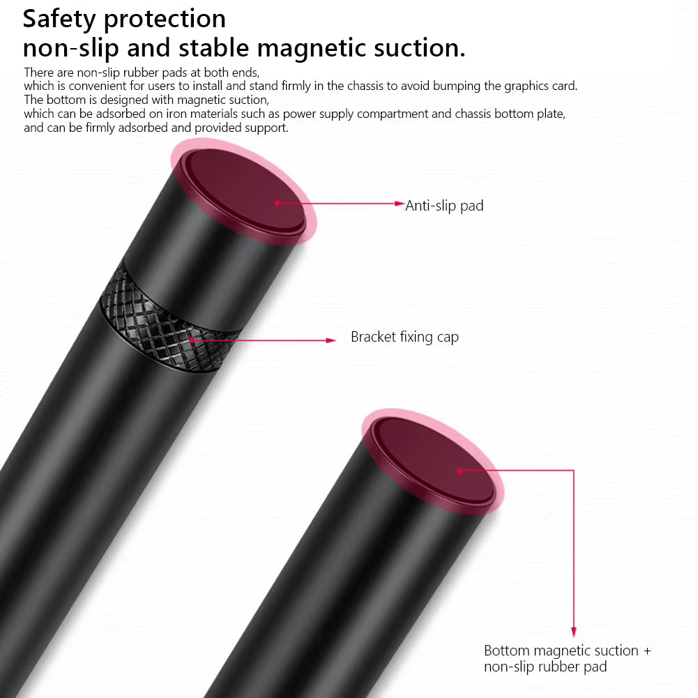 Graphics Card GPU Holder Adjustable Telescopic Rotary Screw Aluminum Alloy Support Vertical GPU Bracket GPU Video Card Holder