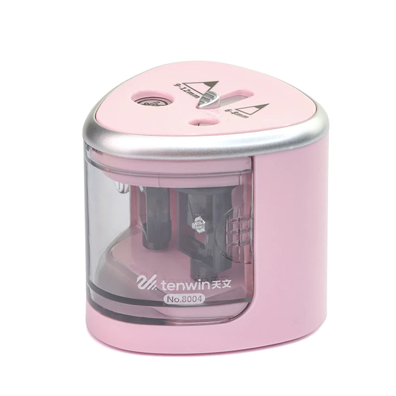 Manual Electric Auto Plastic Pencil Sharpener Candy Color Standard Pencil Cutting Machine Student School Office Stationery