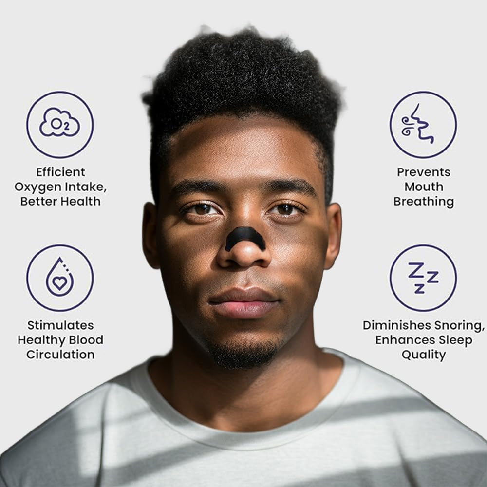 Nose Strips - Extra Strength Nasal Strips for Snoring, Breathing and Exercise - 30 Pack of Nose Tape for Sleeping