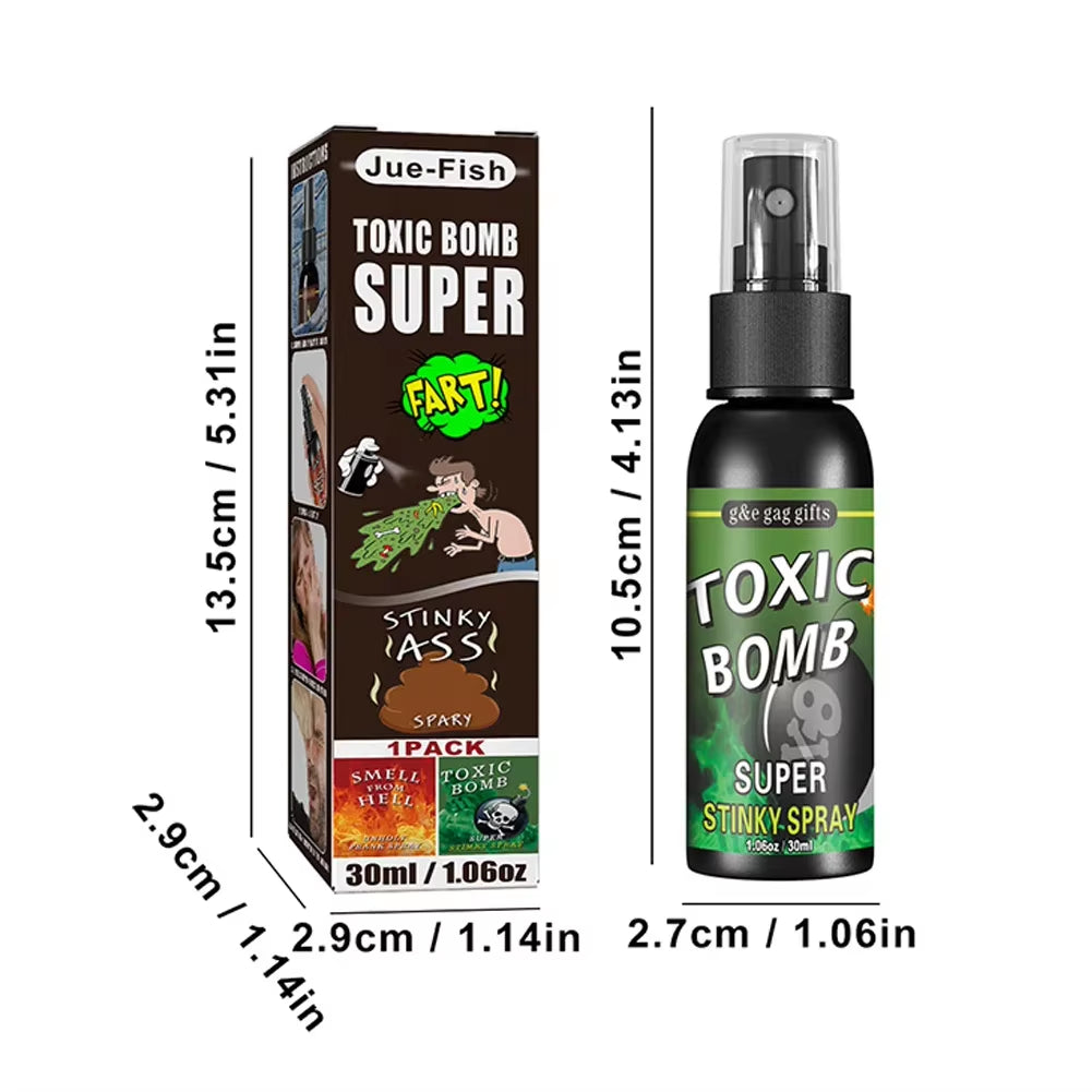 6Pcs-1Pcs 30Ml Halloween Props Liquid Fart Spray Non Toxic Stink Bomb Ass-Smelly Stinky Gas Prank Toy Joke Party Supplies