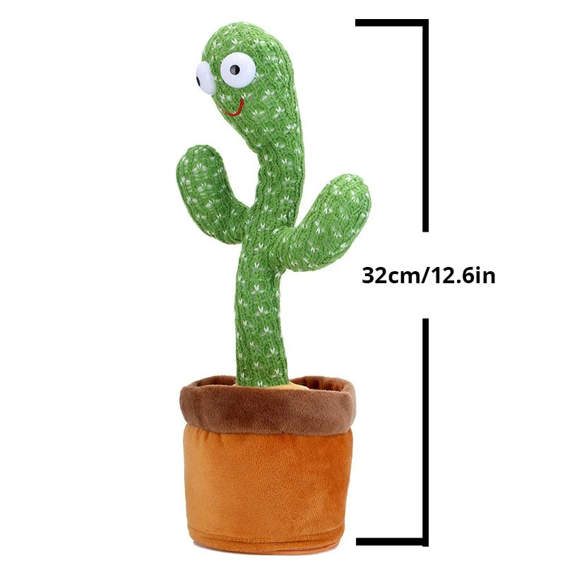 1Pc Dancing Cactus Toy,Repeat Talking ,Song Speaker Wriggle Dancing Sing Talk, Plushie Stuffed ,Interaction and Decoration