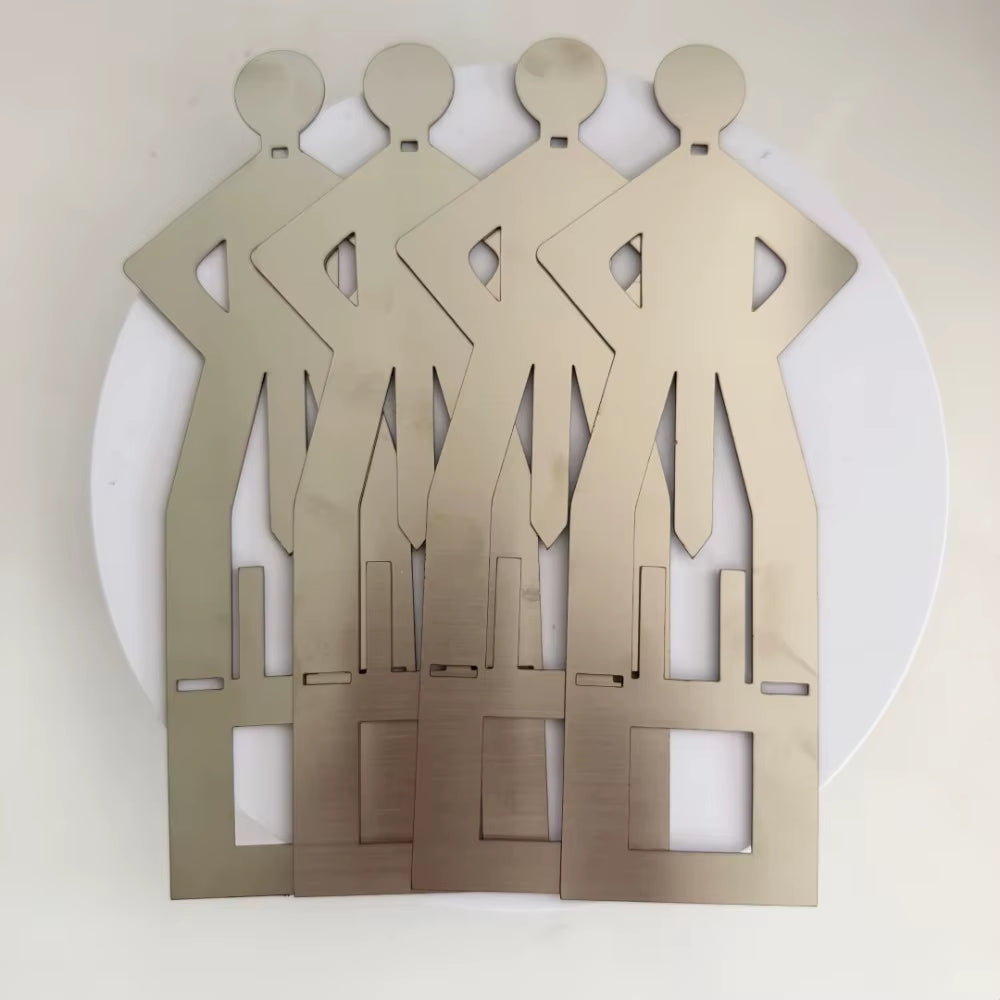 Funny Grill Stainless Steel BBQ Sausage Holder Portable Outdoor Humanoid Barbecue Sausage Rack Decoration Kitchen Cooking Tool