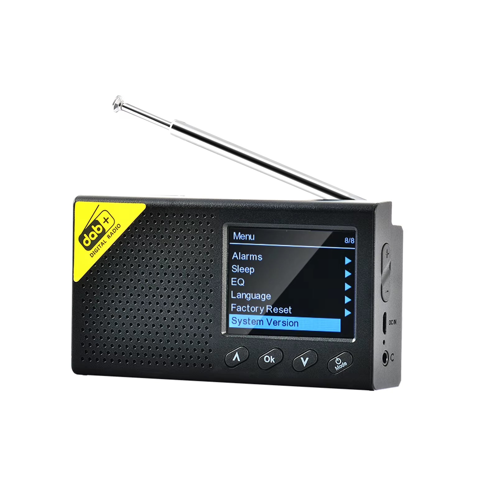 Digital DAB & FM Radio with BT, Portable Digital Radio Rechargeable Wireless DAB+FM Receiver with Stereo Speaker Sound System