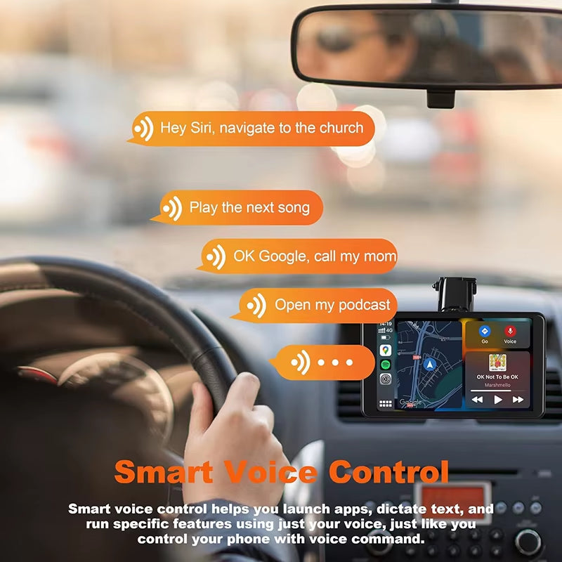 7Inch Universal Car Radio Automotive Multimedia Video Player Wireless Carplay Android Auto Touch Screen BT AUX Smart Car Systems