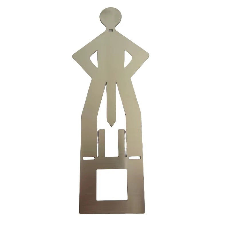 Funny Grill Stainless Steel BBQ Sausage Holder Portable Outdoor Humanoid Barbecue Sausage Rack Decoration Kitchen Cooking Tool