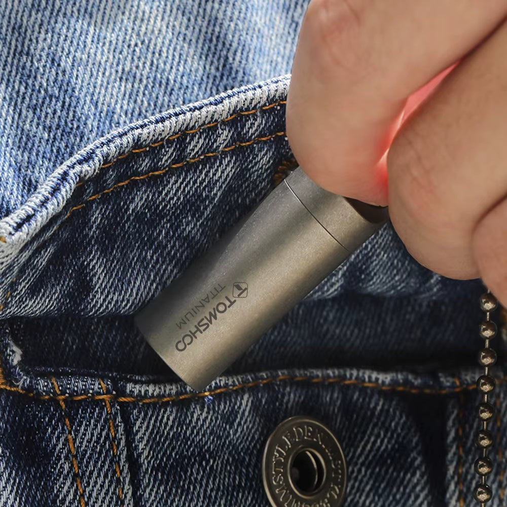 Titanium Mini Sealed Waterproof Storage Pill Box Perfume Case Pendants EDC Tools Eco-Friendly Home Outdoor Pill Box