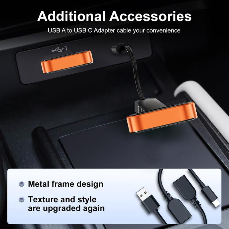 【Yurnlv】X New 2026 Carplay Wireless Carplay Adapter for Iphone/Android, Orange, Fast Connection, No Delay, Hands-Free Calls, Wireless Adapter, Electronic Charger, Carplay Adapter