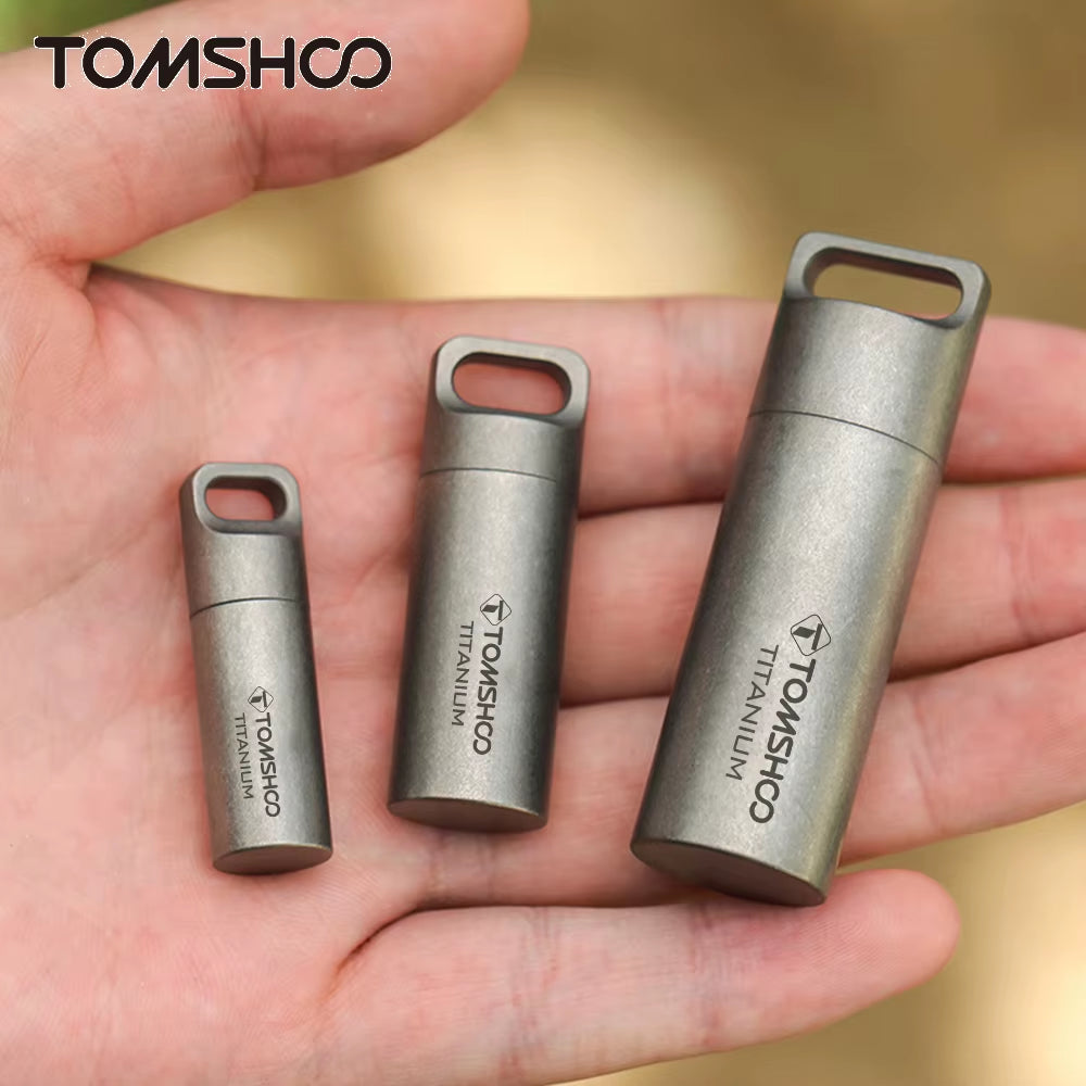 Titanium Mini Sealed Waterproof Storage Pill Box Perfume Case Pendants EDC Tools Eco-Friendly Home Outdoor Pill Box
