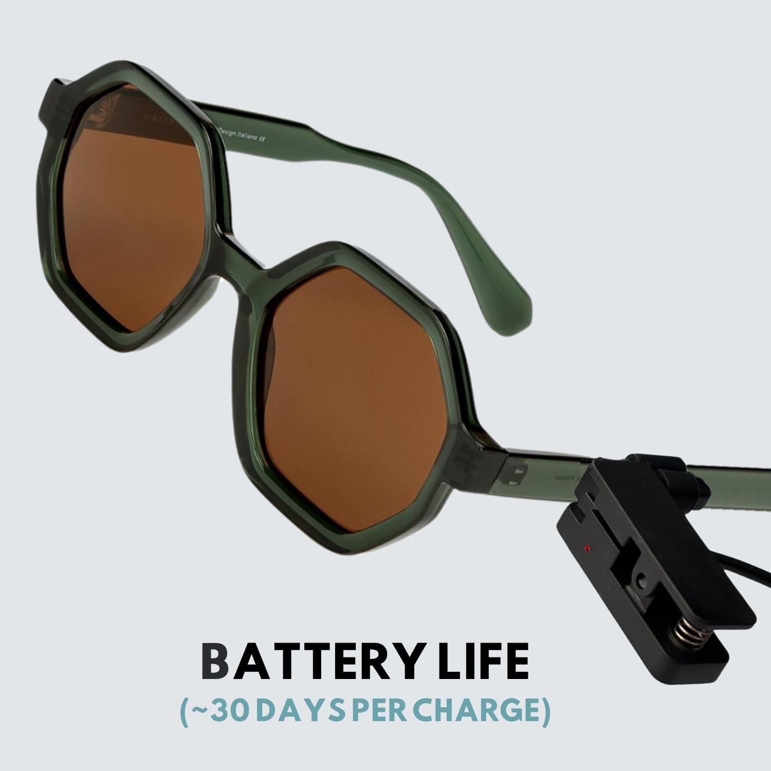 Glasses Tracker for Apple Ios| Apple Find My Alternate| Locate Spectacles, Find Eyewear, Never Lose Sunshades| Light Weight, Small Size, Fit All Specs Size| Battery, Charger, Accessory Included