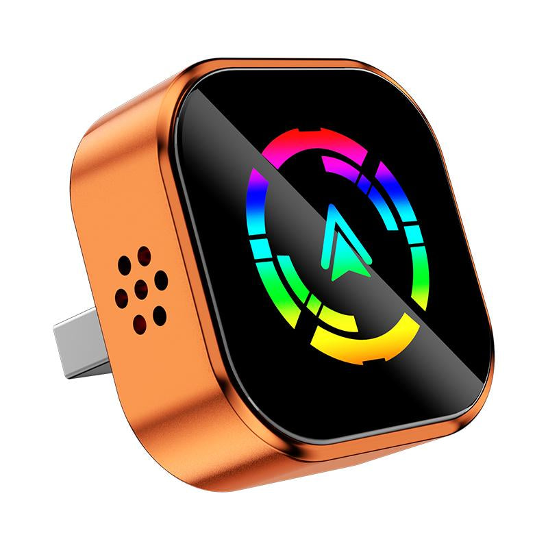 【Yurnlv】X New 2026 Carplay Wireless Carplay Adapter for Iphone/Android, Orange, Fast Connection, No Delay, Hands-Free Calls, Wireless Adapter, Electronic Charger, Carplay Adapter