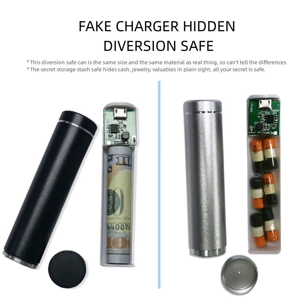 Fake Power Bank Cell Phone Emergency Charger for Pocket Secret Stash Safes Storage Compartment Pocket Diversion Hiding Items