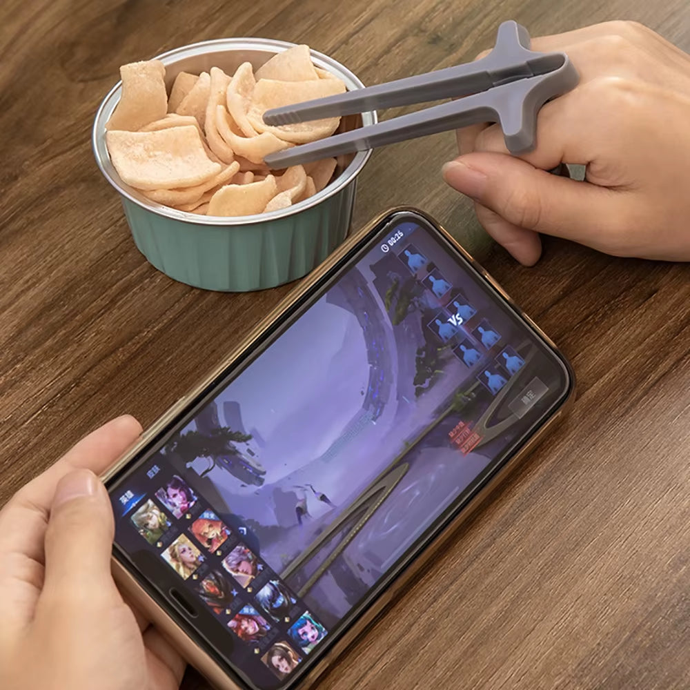 Finger Chopsticks Game Player Snack Chopstick Holder Plastic Game Finger Cover Game Controller Training Learning Chopsticks