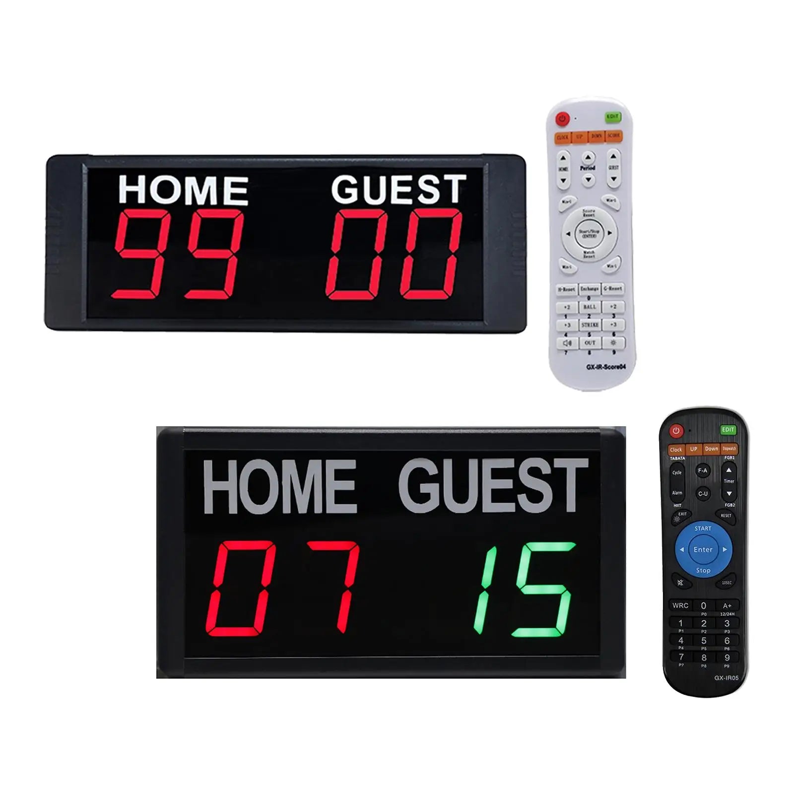Electronic Digital Scoreboard Counting Score Keeper with Remote Timer Score for Basketball Boxing Volleyball Tennis Soccer