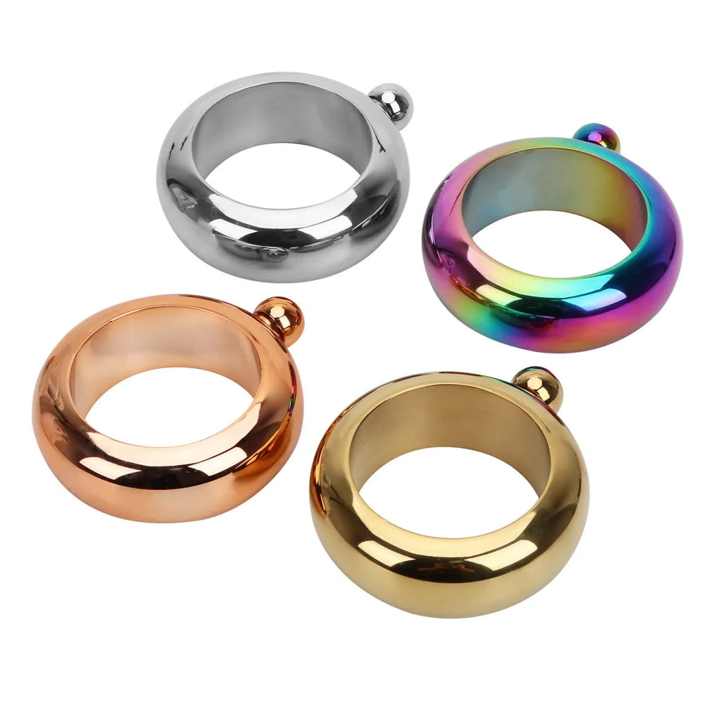 3.5 Oz Drinkware Accessories for Whiskey Vodka Alcohol round Chic Hip Flask Bracelet Elegant Wine Bottle Bangle Hip Flask