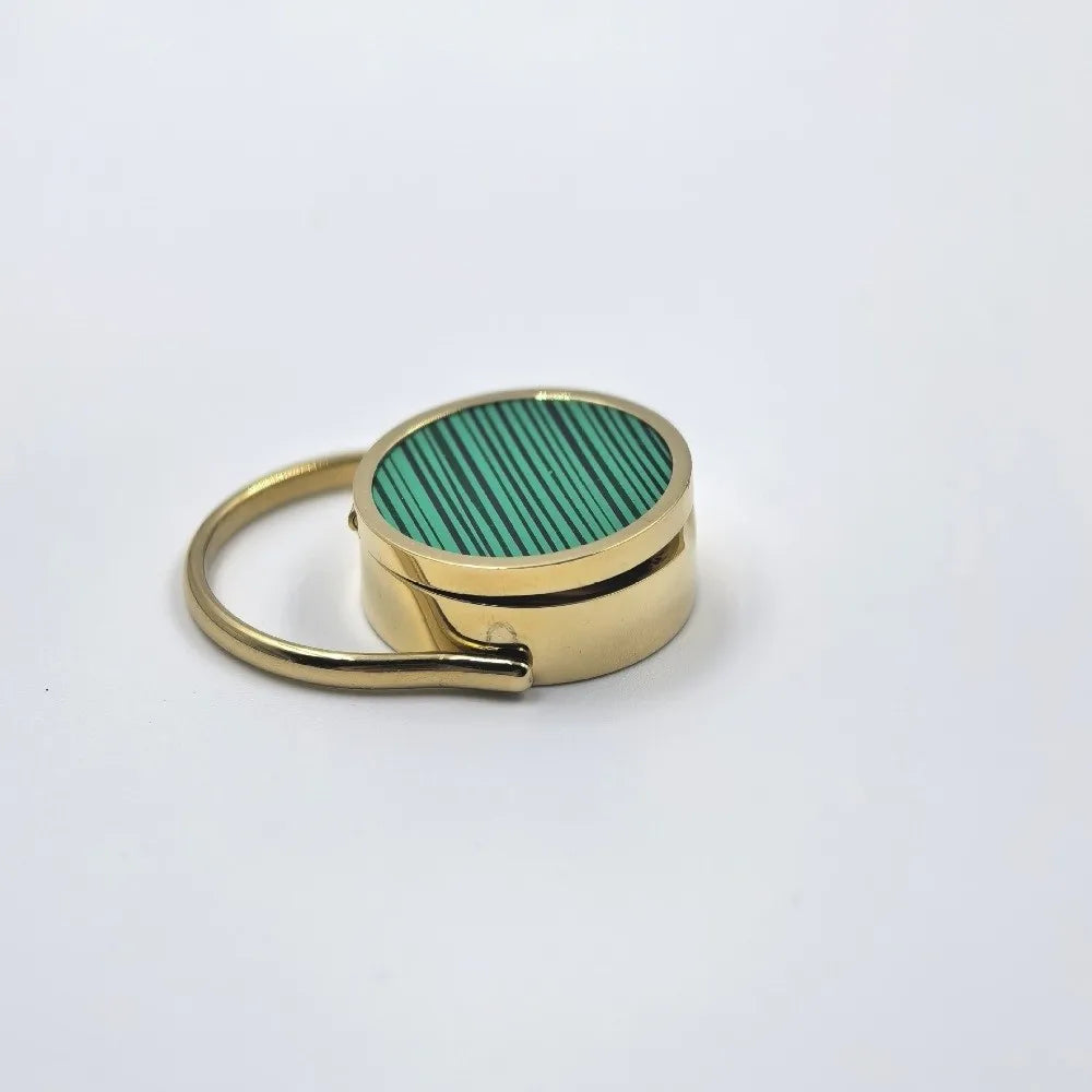 Portable Stainless Steel Lipstick Ring Storage Design Hoop Design Lip Balm Ring Pocket Pills Box Small Items Storage