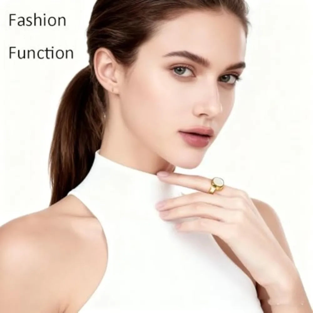 Portable Stainless Steel Lipstick Ring Storage Design Hoop Design Lip Balm Ring Pocket Pills Box Small Items Storage