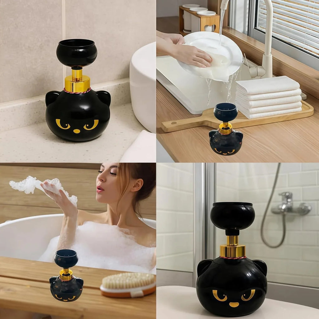 Kawaii Cat Paw Shape Foam Soap Dispenser Funny Baby Cat Paw Flower Foaming Soap Pump Bottles Halloween Birthday Gift