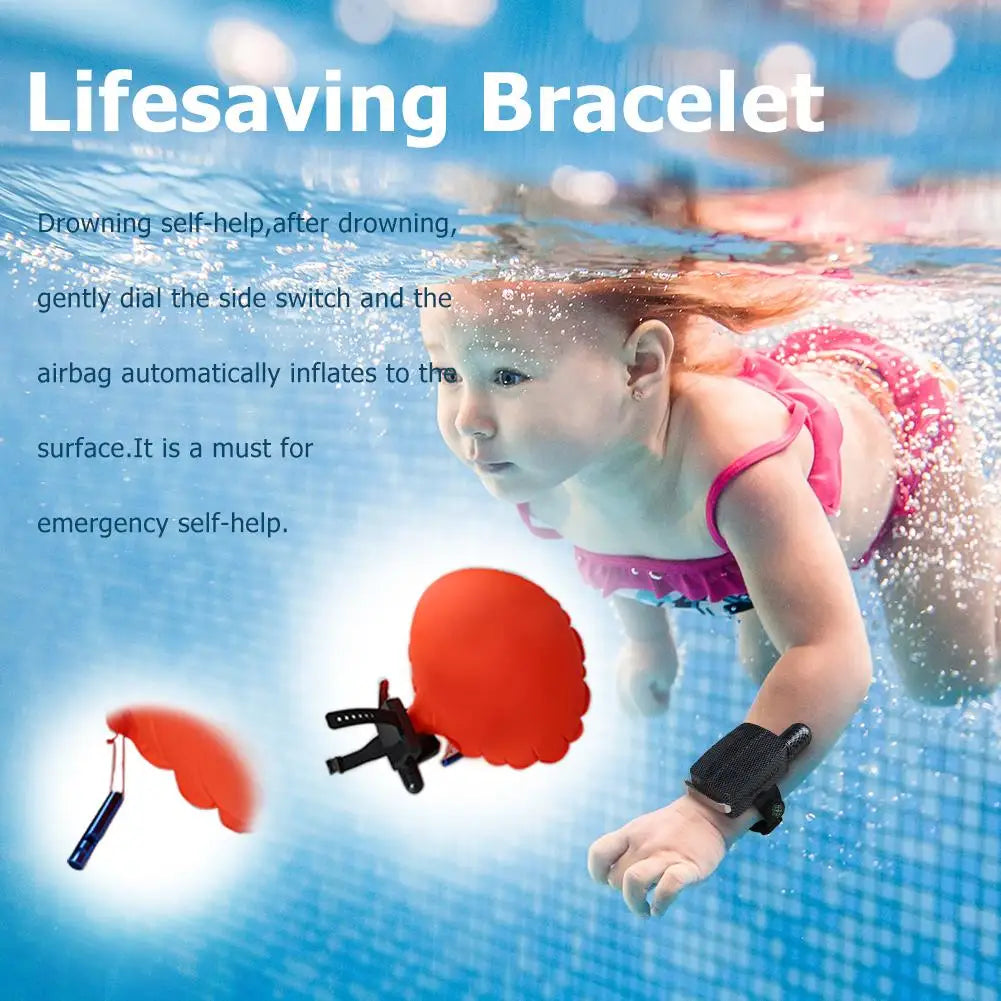Outdoor Anti-Drowning Wristband Lifesaving Rescue Device Floating Wearable Swimming Safe Emergency Water Sports Aid Lifesaving