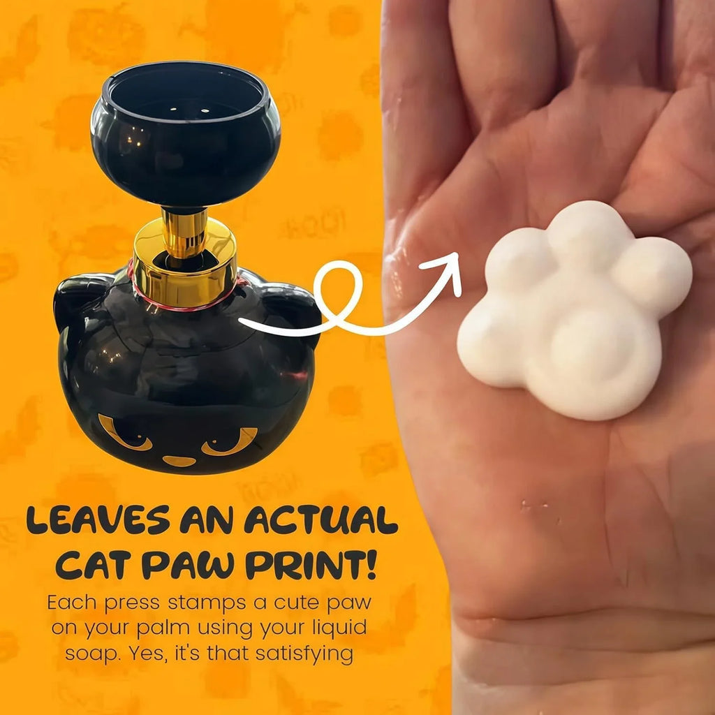 Kawaii Cat Paw Shape Foam Soap Dispenser Funny Baby Cat Paw Flower Foaming Soap Pump Bottles Halloween Birthday Gift