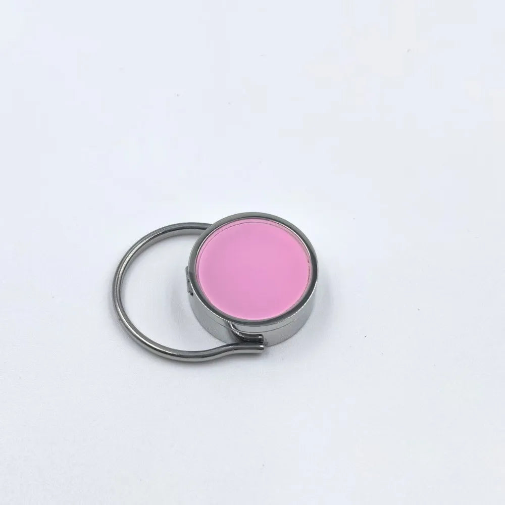 Portable Stainless Steel Lipstick Ring Storage Design Hoop Design Lip Balm Ring Pocket Pills Box Small Items Storage